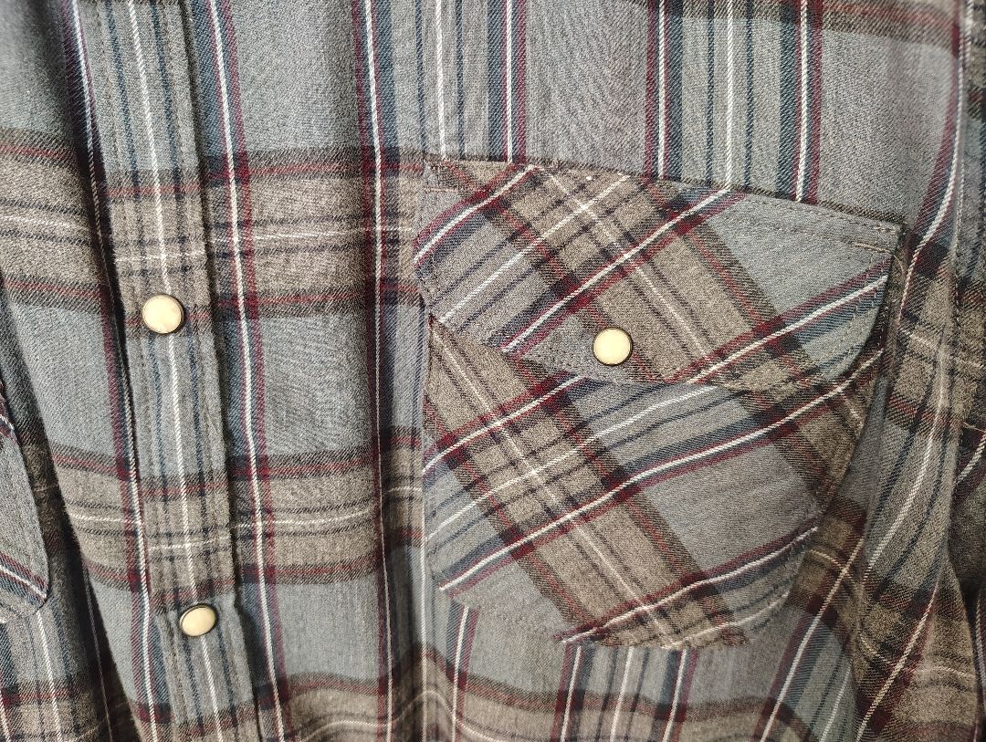 Brown multi Lucky Brand Sanp front shirt palid, xxl