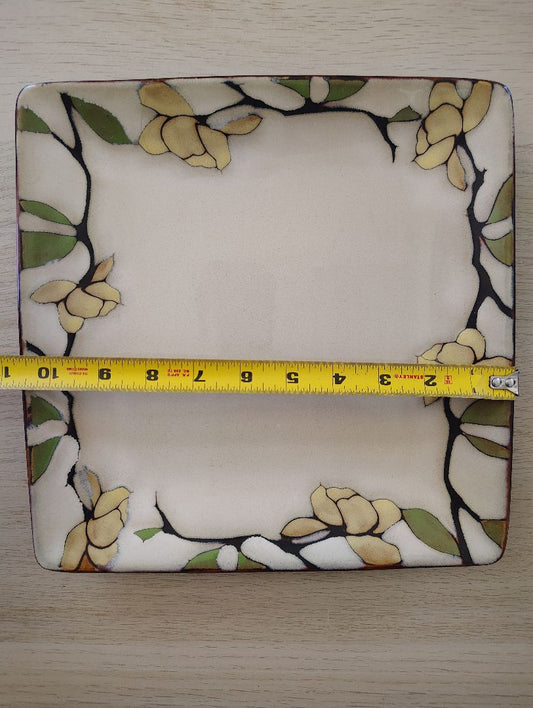 multi Mikasa Floral dinner Plate, 10.5 inches square