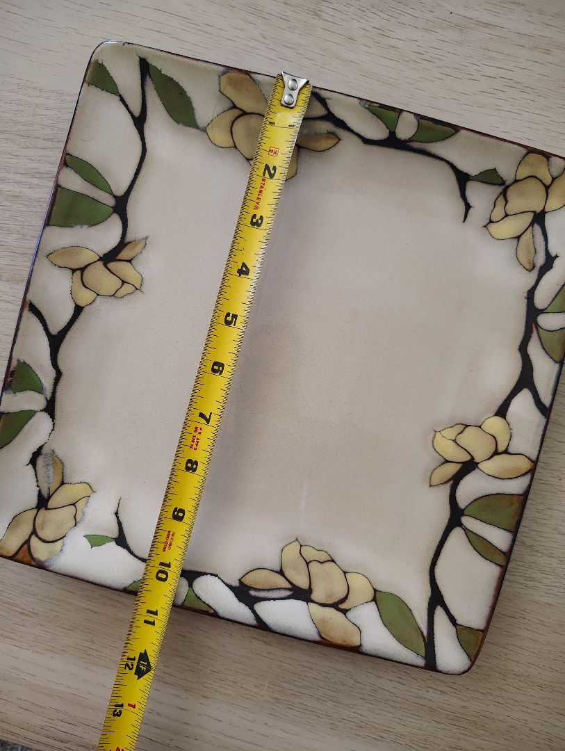 multi Mikasa Floral dinner Plate, 10.5 inches square