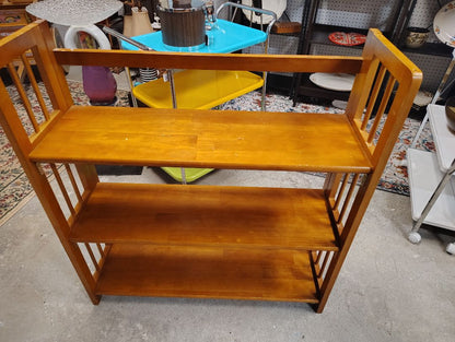 natural  Bookshelf- folding, 35 w 38 t 12 deep
