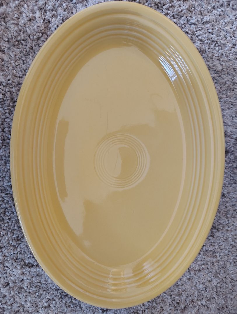Yellow Homer Laughlin Fiesta Platter, 13x9.5