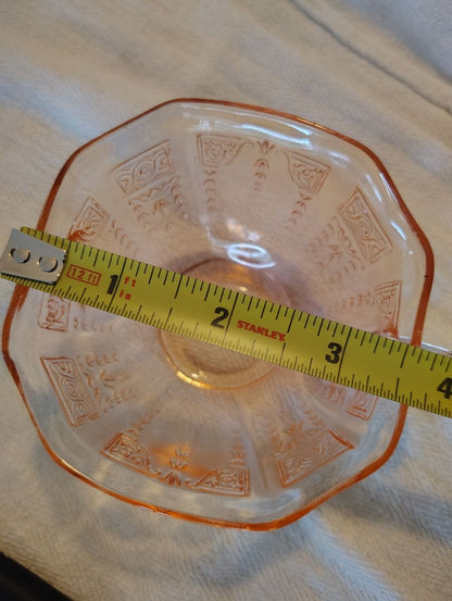 Pink Anchor Hocking Princess Pattern tea cup