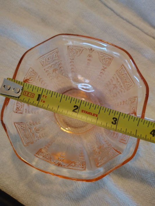 Pink Anchor Hocking Princess Pattern tea cup