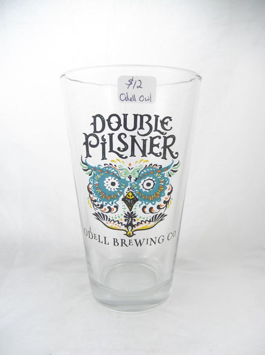 Odell Brewing Owl Beer Pint Glass