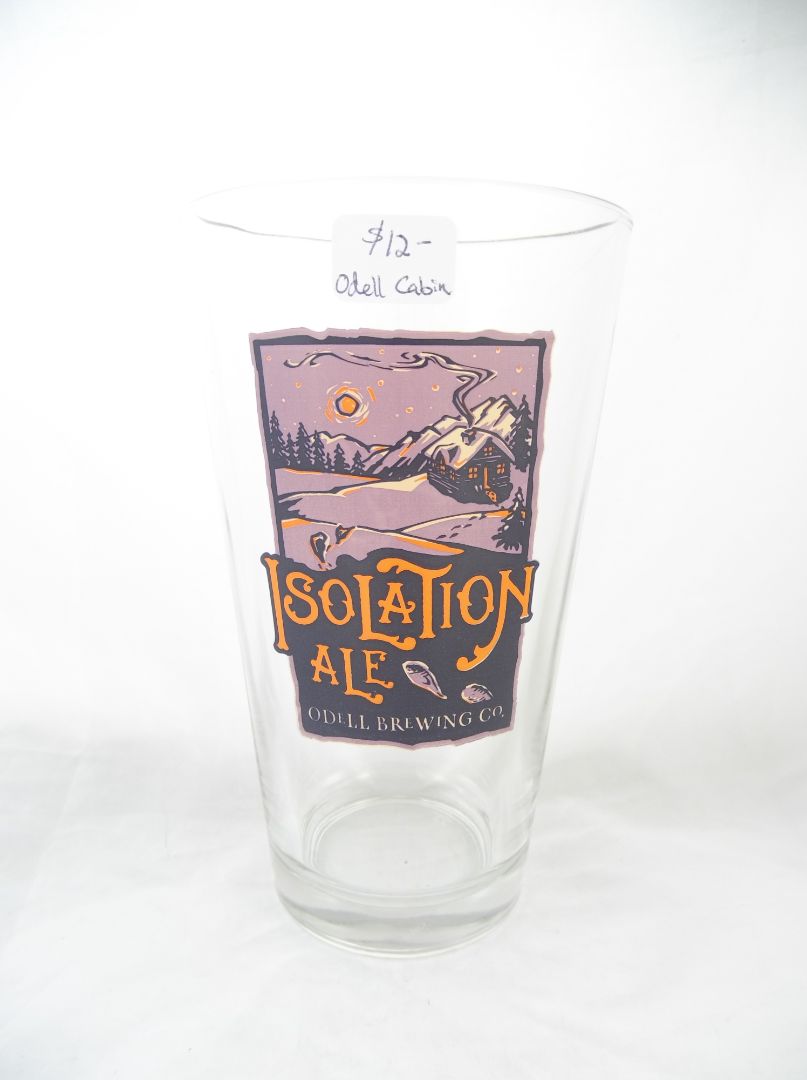 Odell Brewing Isolation Ale Cabin Beer Pint Glass