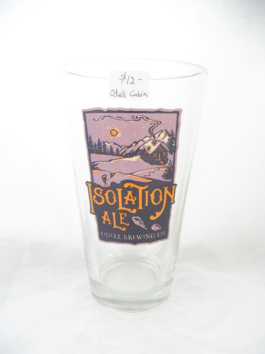 Odell Brewing Isolation Ale Cabin Beer Pint Glass