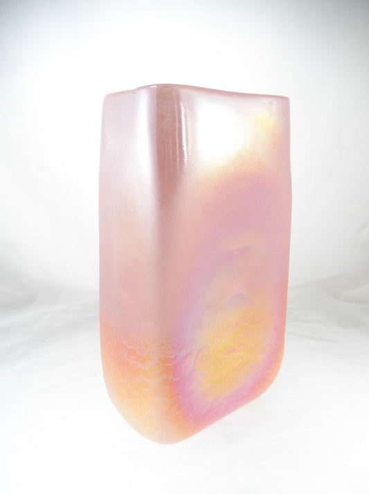 Pink Teleflora Iridescent glass vase