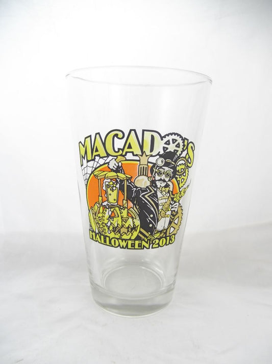 Macado's AS IS: Steampunk Halloween beer pint glass