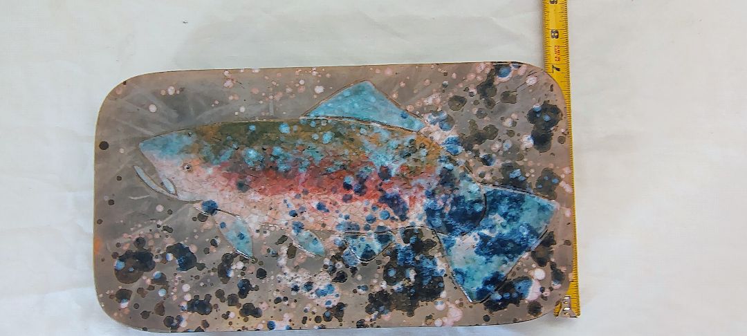 multi Martha Stewart Glazed fish tray, 6.5 inches