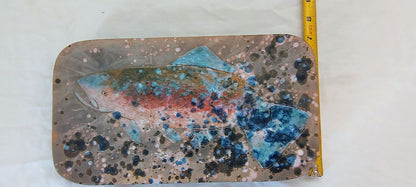 multi Martha Stewart Glazed fish tray, 6.5 inches