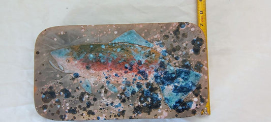 multi Martha Stewart Glazed fish tray, 6.5 inches
