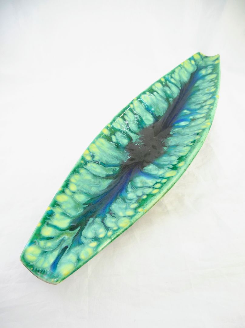 Signed MCM-Style Tray Dish Pottery