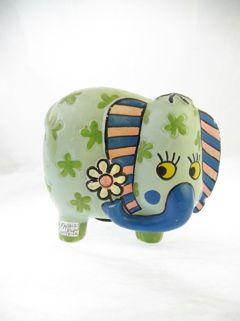 AS IS vintage 1960s/1970s elephant Bank