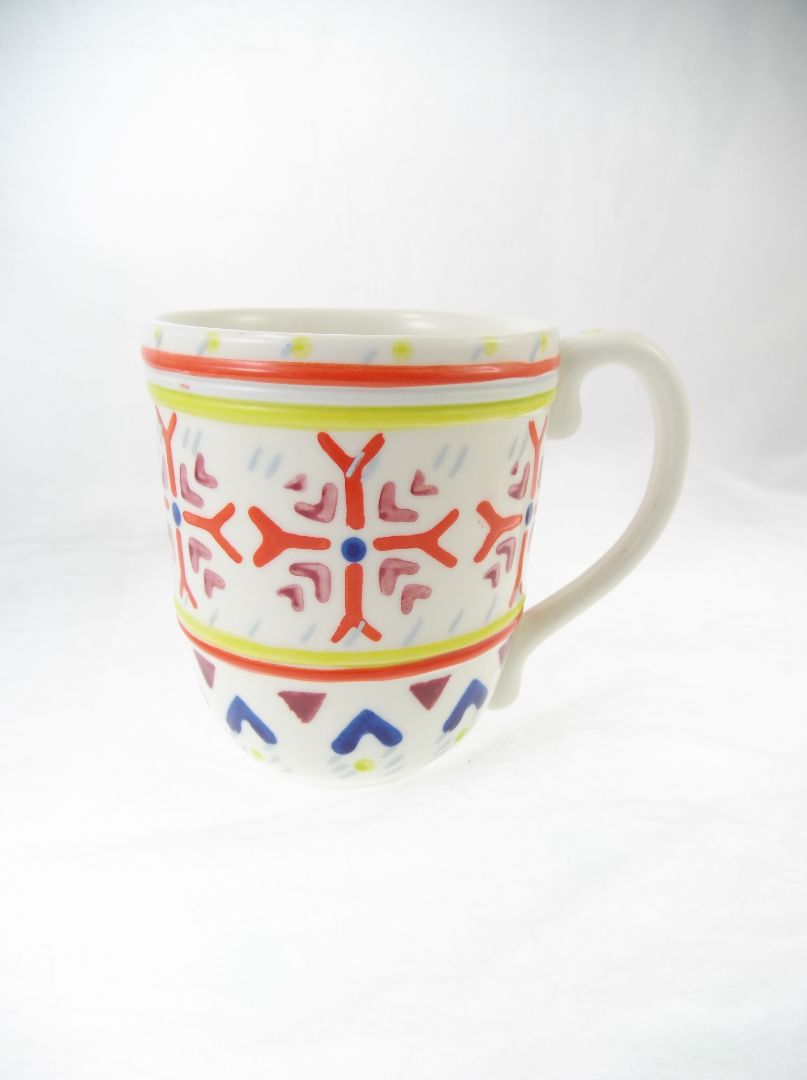 Anthropologie Snowflake Mug
