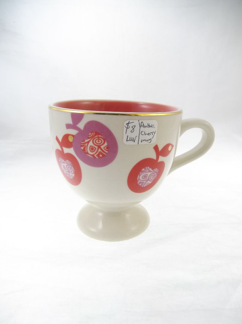 Anthropologie Cherry mug teacup