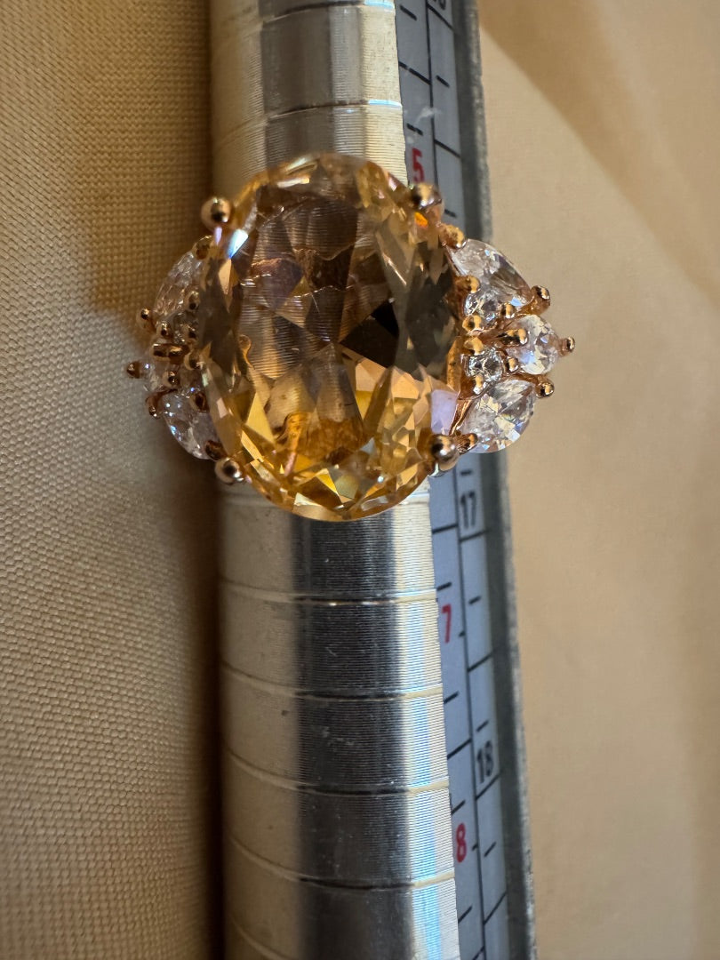 Rose gold BBJ 925 yellow ring 8 1/2
