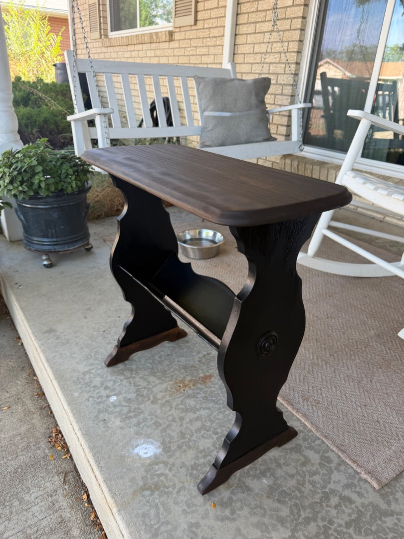 Black and wood Antique Mahogany book table circa 1910