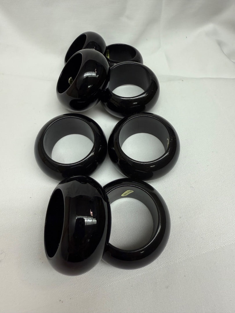 Black  Napkin Rings