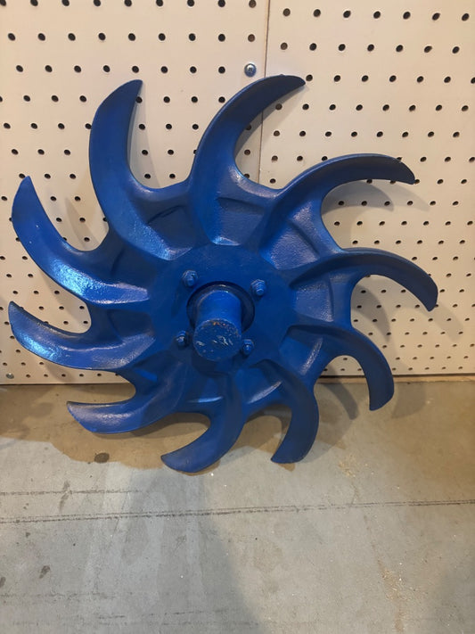painted cultivator wheel