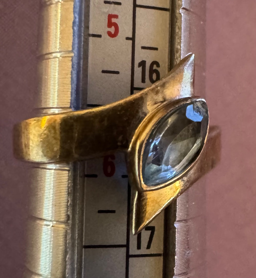 Art blue topaz ring 6