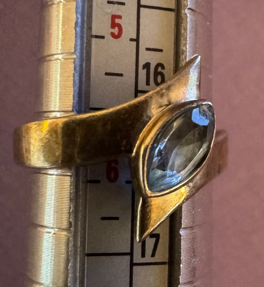 Art blue topaz ring 6