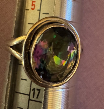 Mystic topaz ring 5 3/4