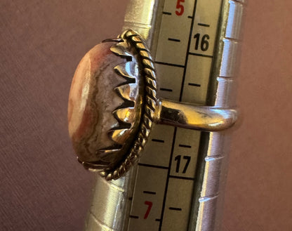 Pink stone ring 6