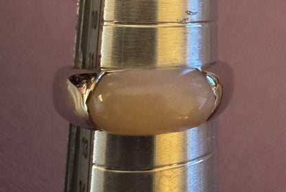 Pink east west setting ring 6