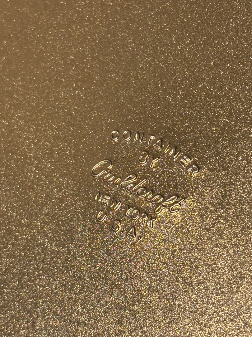 Guidcraft gold embossed tin