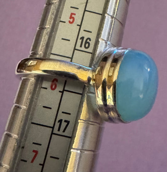 Blue Chalcedony?? ring 5 3/4