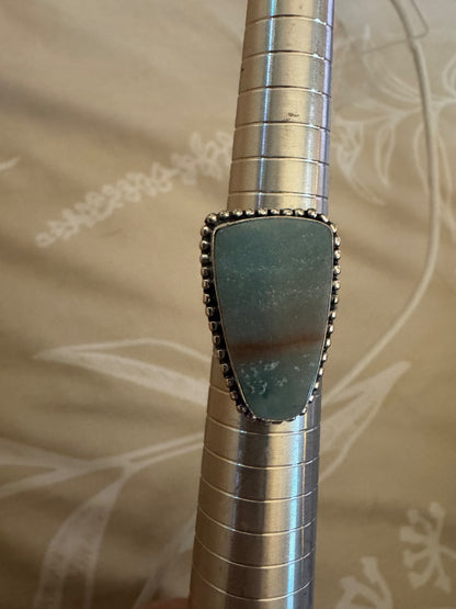 Light blue stone ring 7