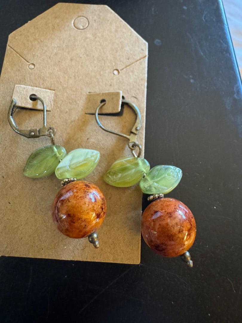 Fruit dangle earrings