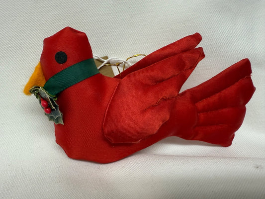 Red Handmade Christmas - Satin Cardinal, 4"