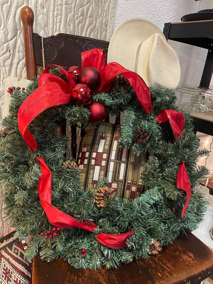 White  Door sized wreathe, 24"