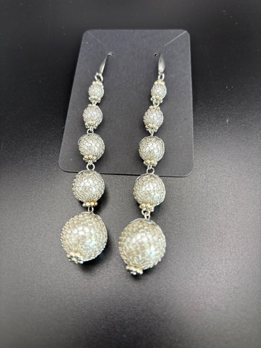 Silver  Long earrings