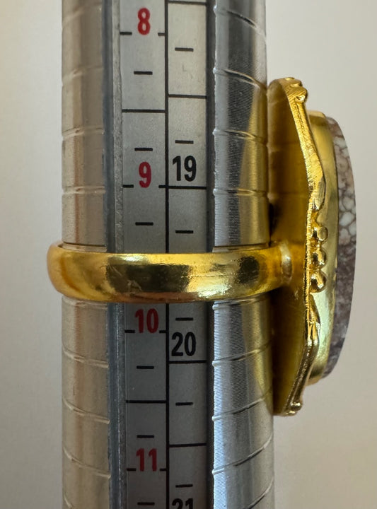 Goldtone Wildhorse? ring 9 3/4