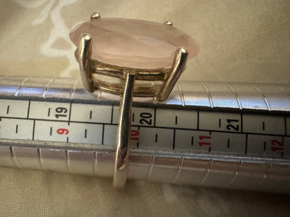 Large pink 925 ring 10