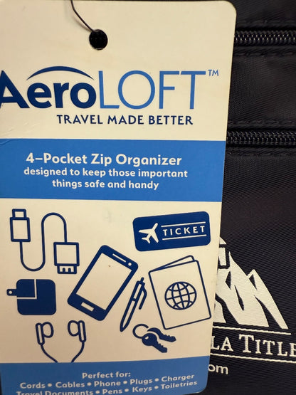 Blue Areoloft 4pocket travel organizer