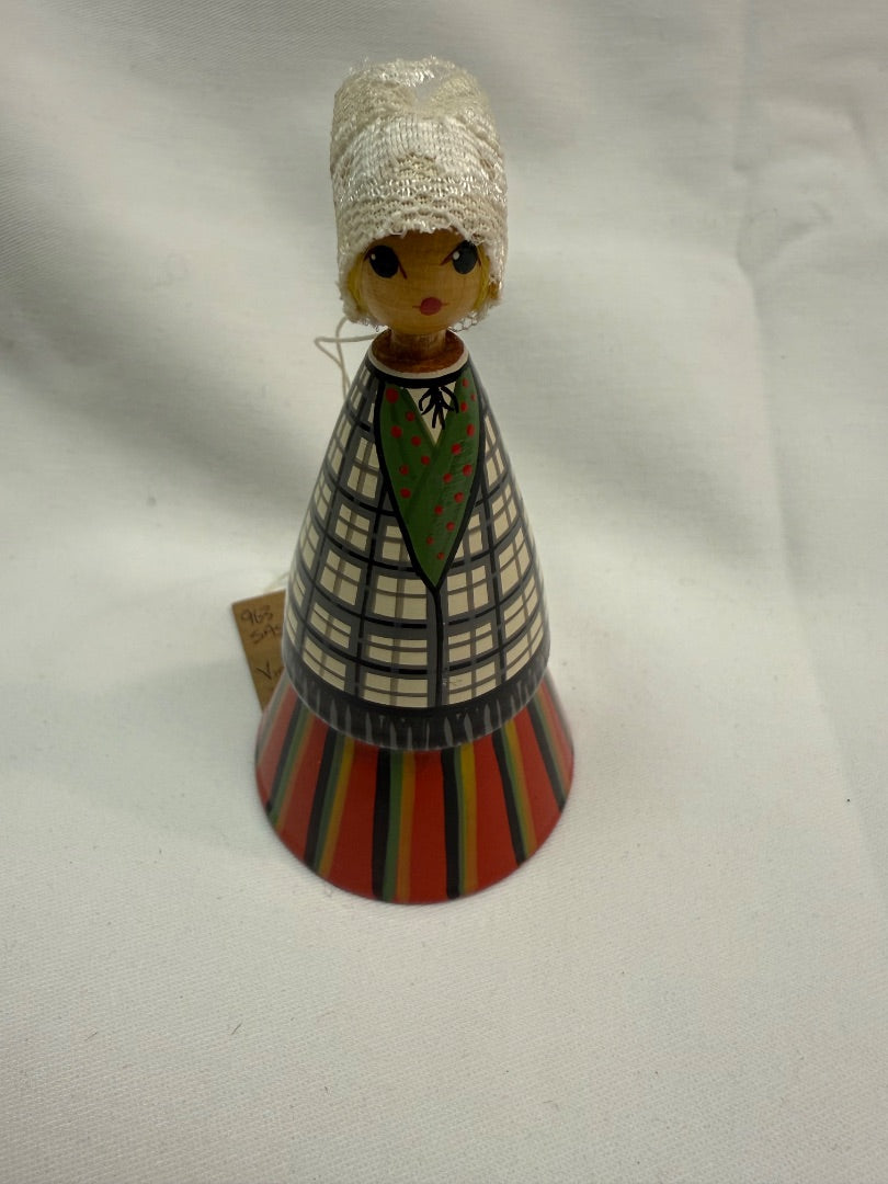 Multi Handmade VTG German Doll, 4” T