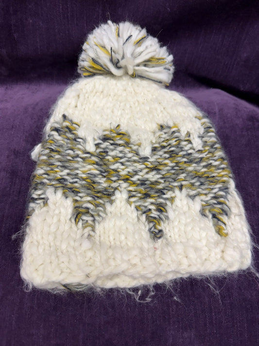 Multi/Crm World Market Knitted Hat with Pom, 22”