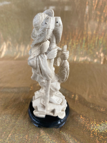 Cream Unknown Ivory Carved Fisherman (as-is), 6.5”