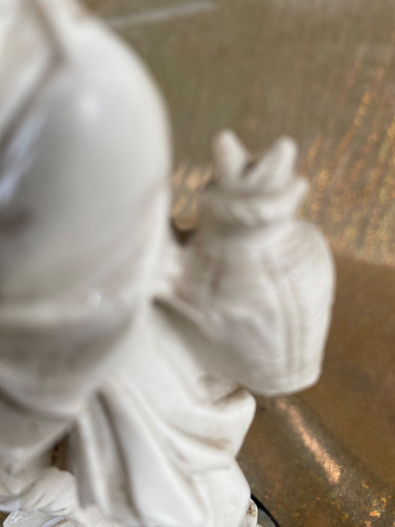 Cream Unknown Ivory Carved Fisherman (as-is), 6.5”