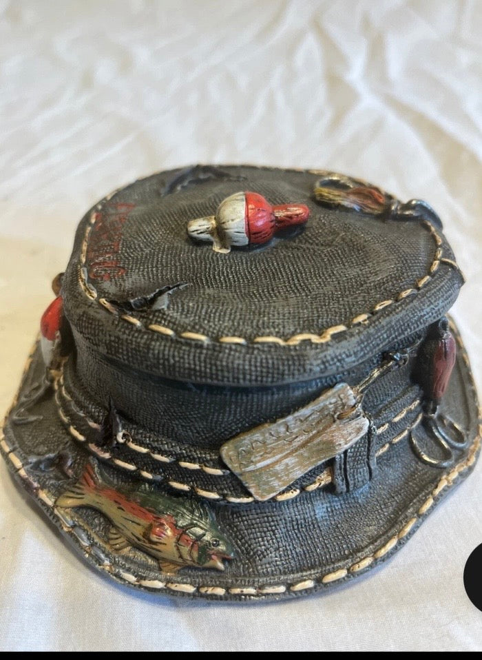 Fishing hat trinket box
