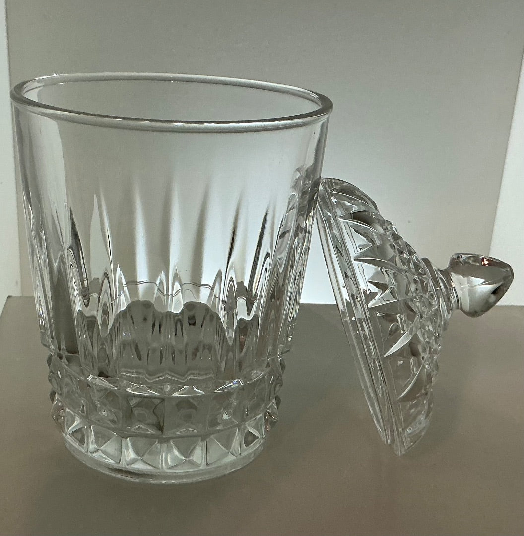 Crystal Durand Cristal d’Arques Cristal d' Arques Crystal Biscuit Candy Cookie Jar w/ Lid 9", 9”