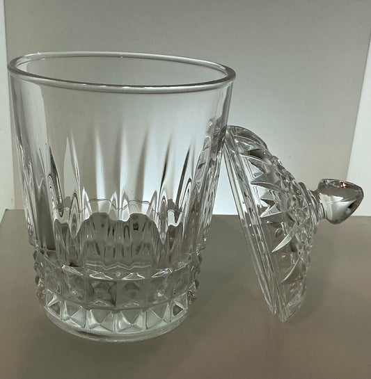 Crystal Durand Cristal d’Arques Cristal d' Arques Crystal Biscuit Candy Cookie Jar w/ Lid 9", 9”