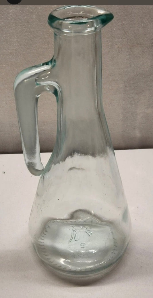 Vintage 250 ml Glass Bottle with Handle/Italy
