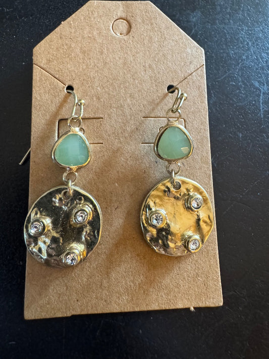 GT seafoam dangle earrings