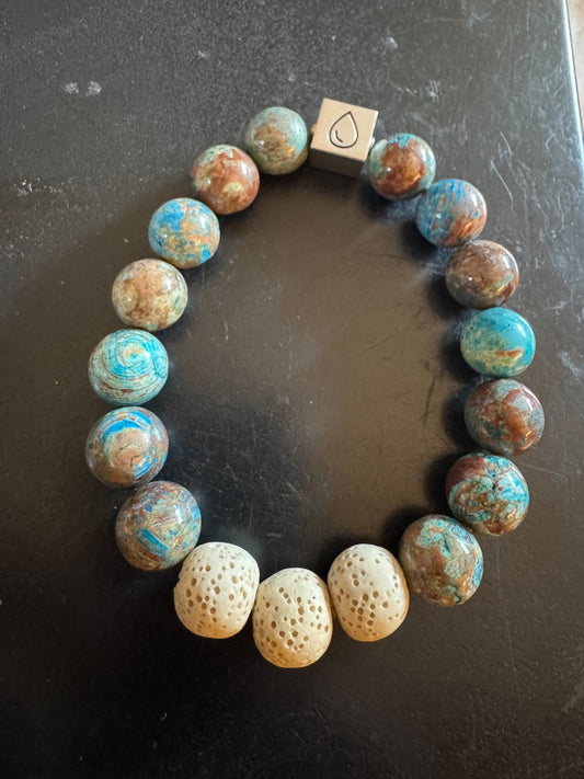 Unakite aromatherapy stretchy bracelet