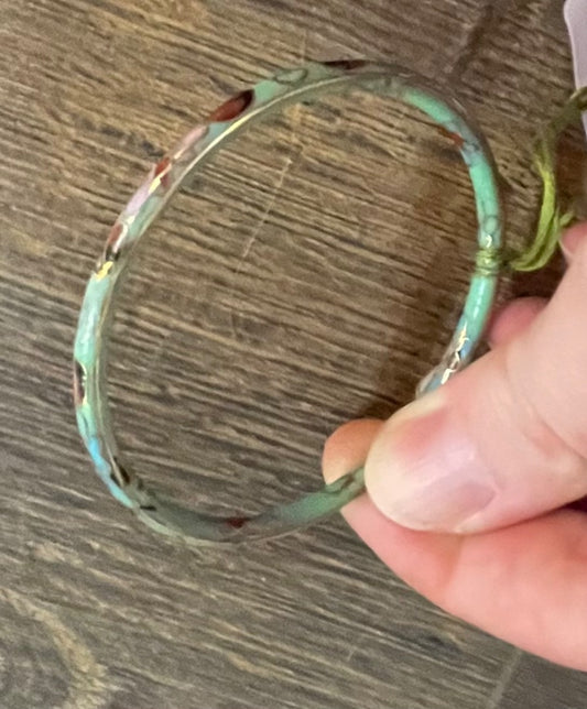 Cloisonne bangle bracelet