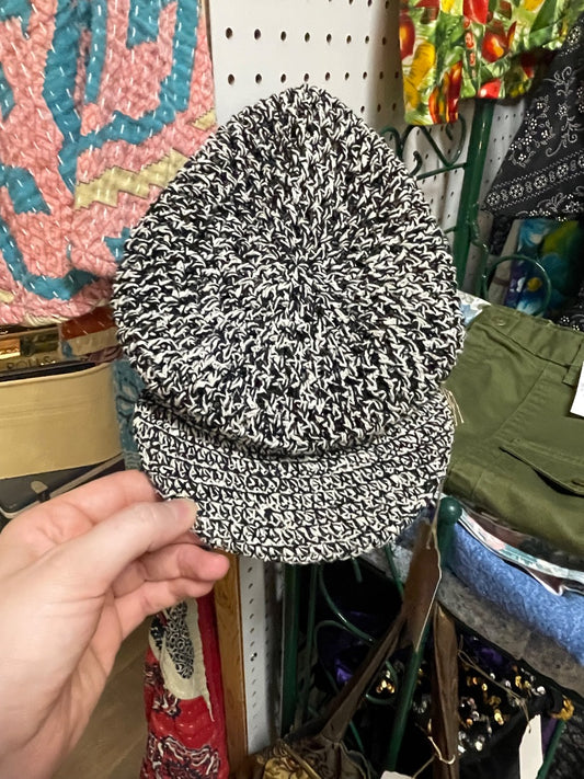 Y2K knit newsboy cap
